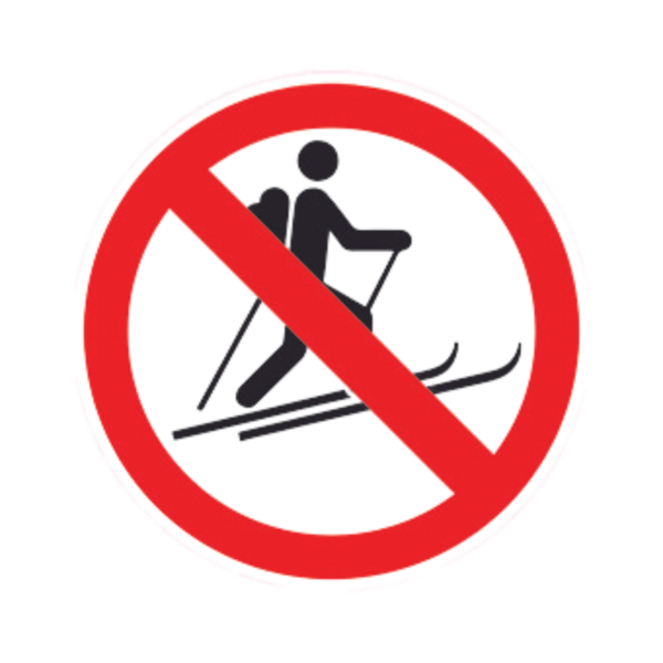 Balise Sticker Ski de rando interdit BALI-STI106